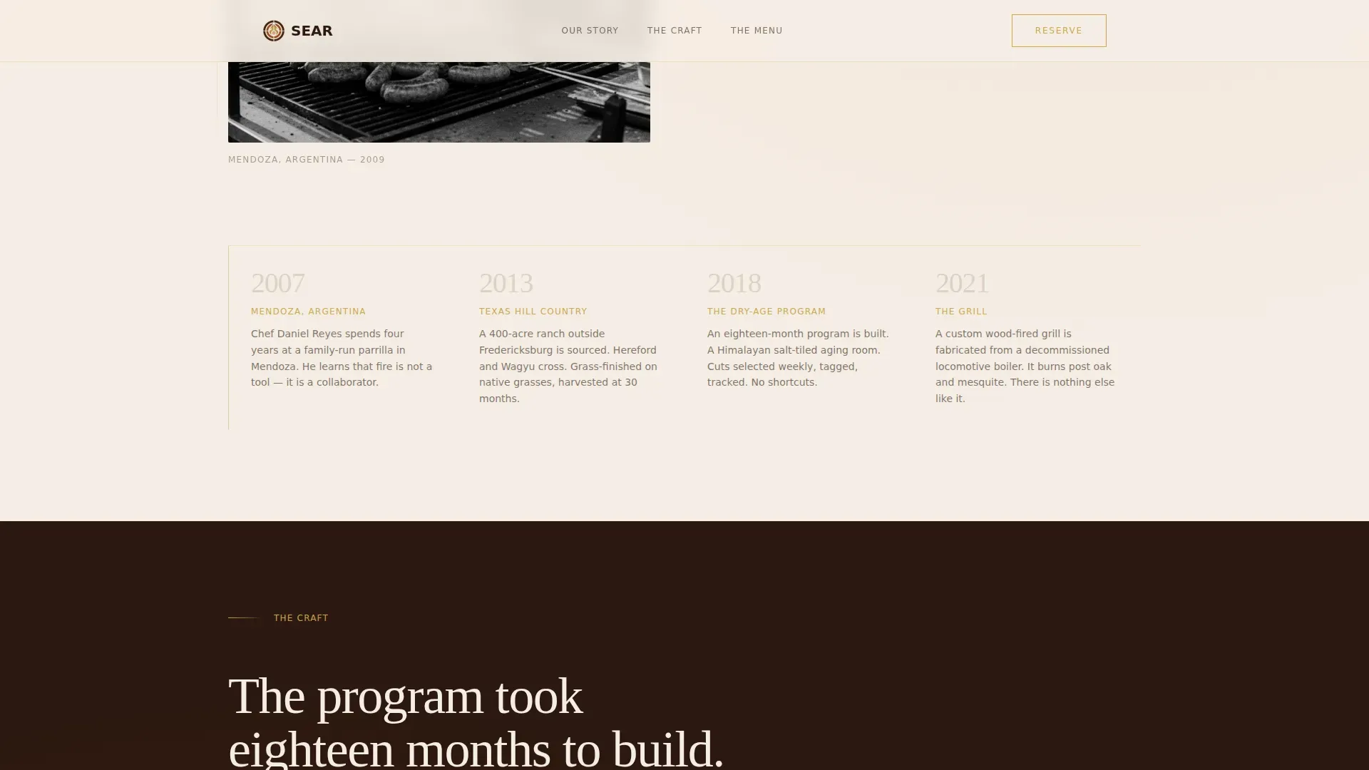 Haute Craft Steakhouse Landing Page Template