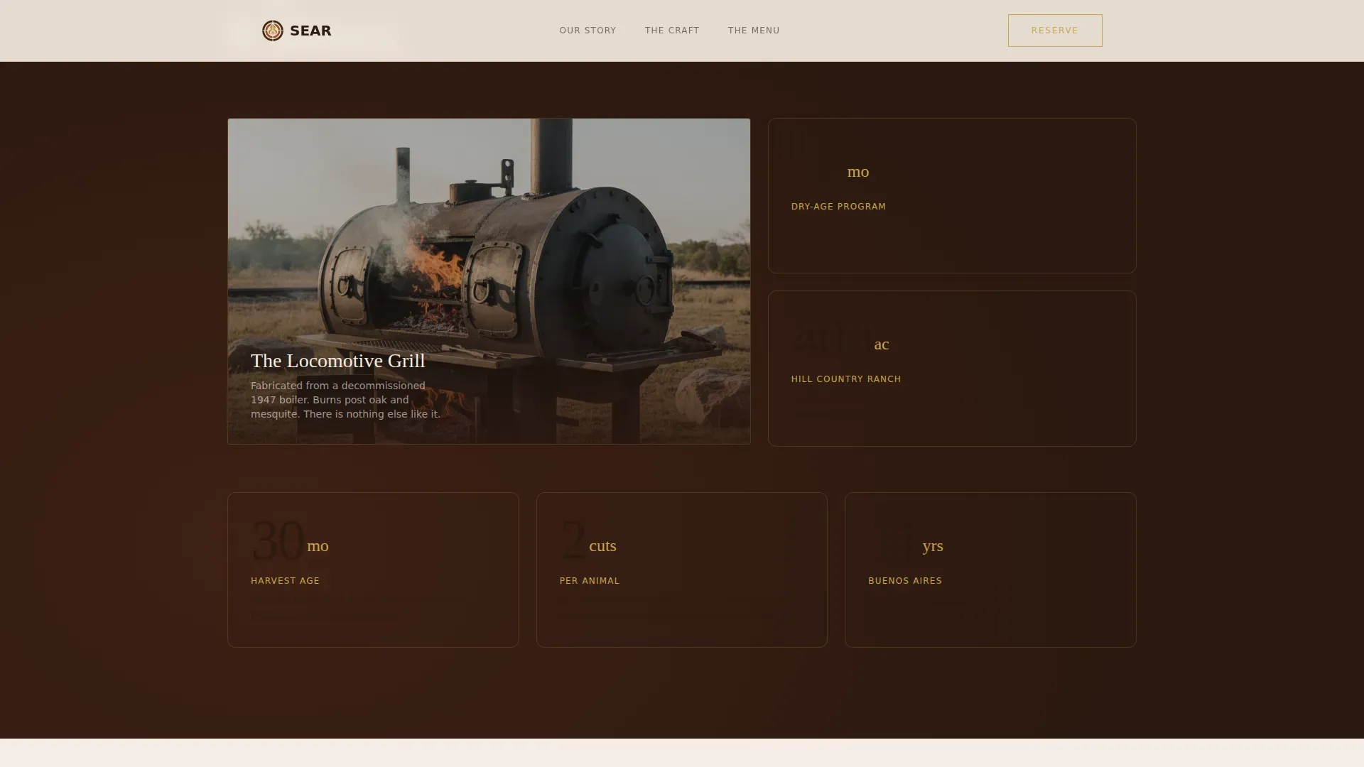 Haute Craft Steakhouse Landing Page Template