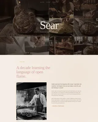 Haute Craft Steakhouse Landing Page Template