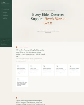 Senior & Disability Professional Website Template