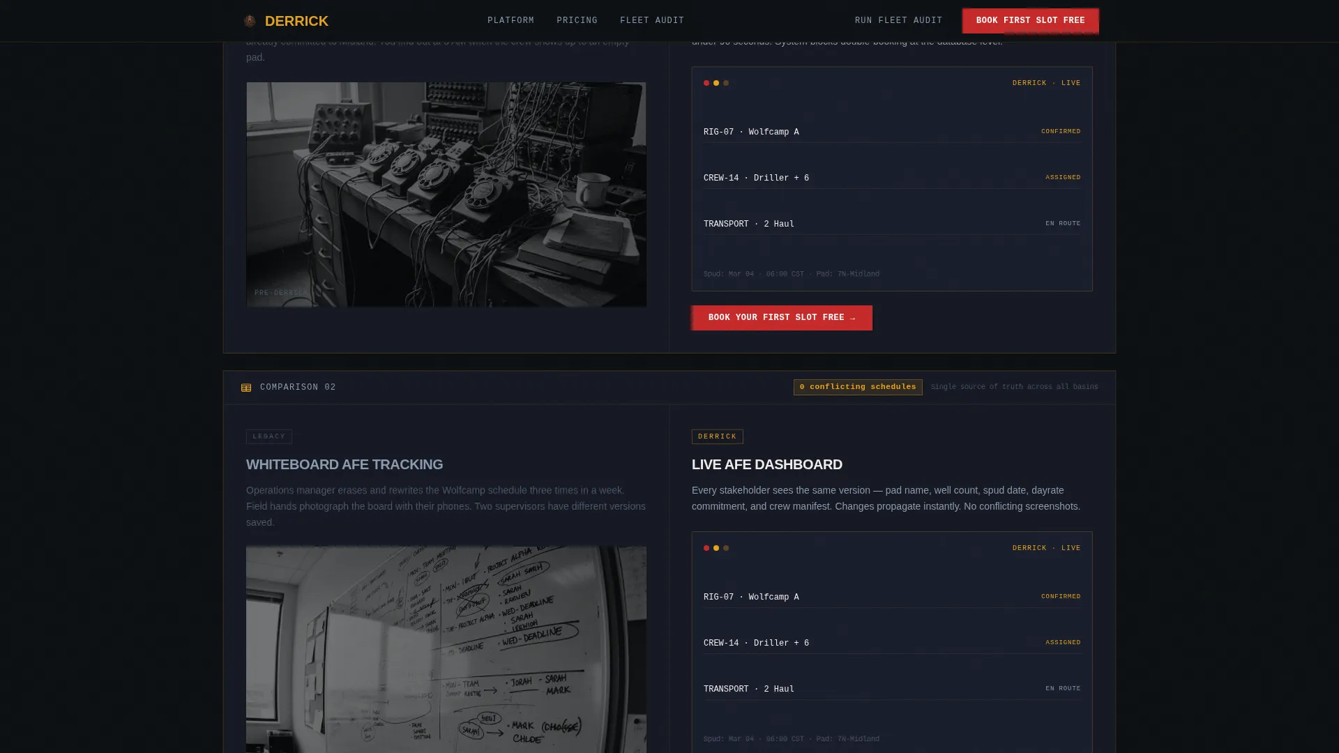 Oil Field Vertical SaaS Booking Website Template