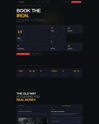 Oil Field Vertical SaaS Booking Website Template