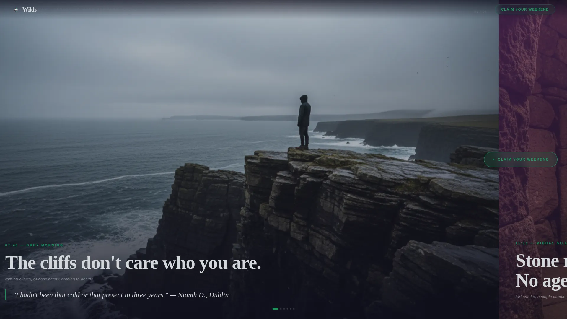 Ireland Wellness Retreat Landing Page Template
