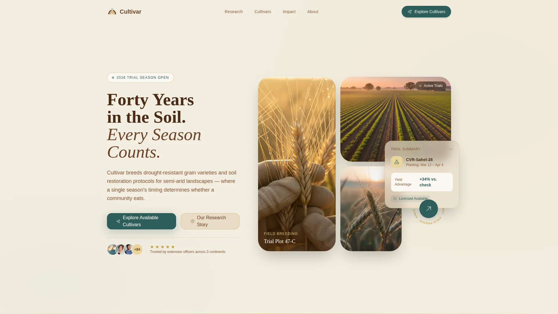 Agricultural Education & Extension Portfolio Website Template