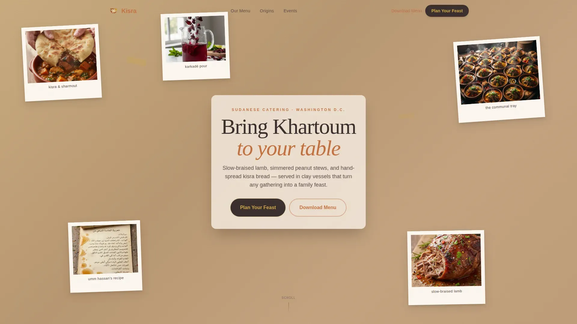 Authentic Sudanese Catering Landing Page Template