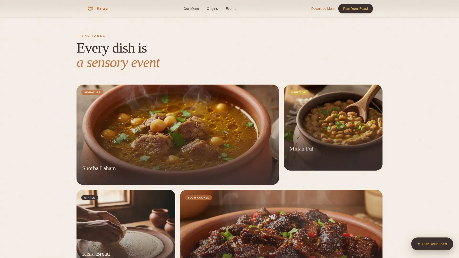 Authentic Sudanese Catering Landing Page Template