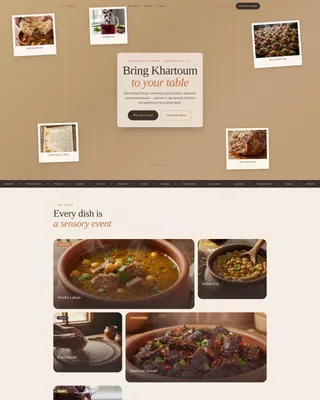 Authentic Sudanese Catering Landing Page Template