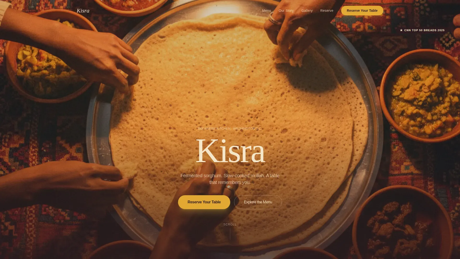 Sudanese Restaurant Landing Page Template