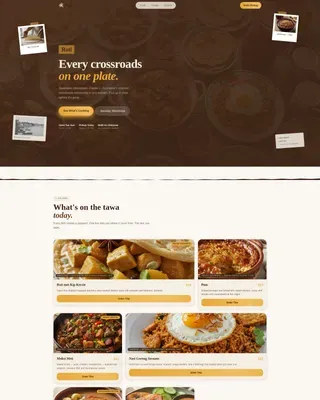 Authentic Surinamese Restaurant Landing Page Template