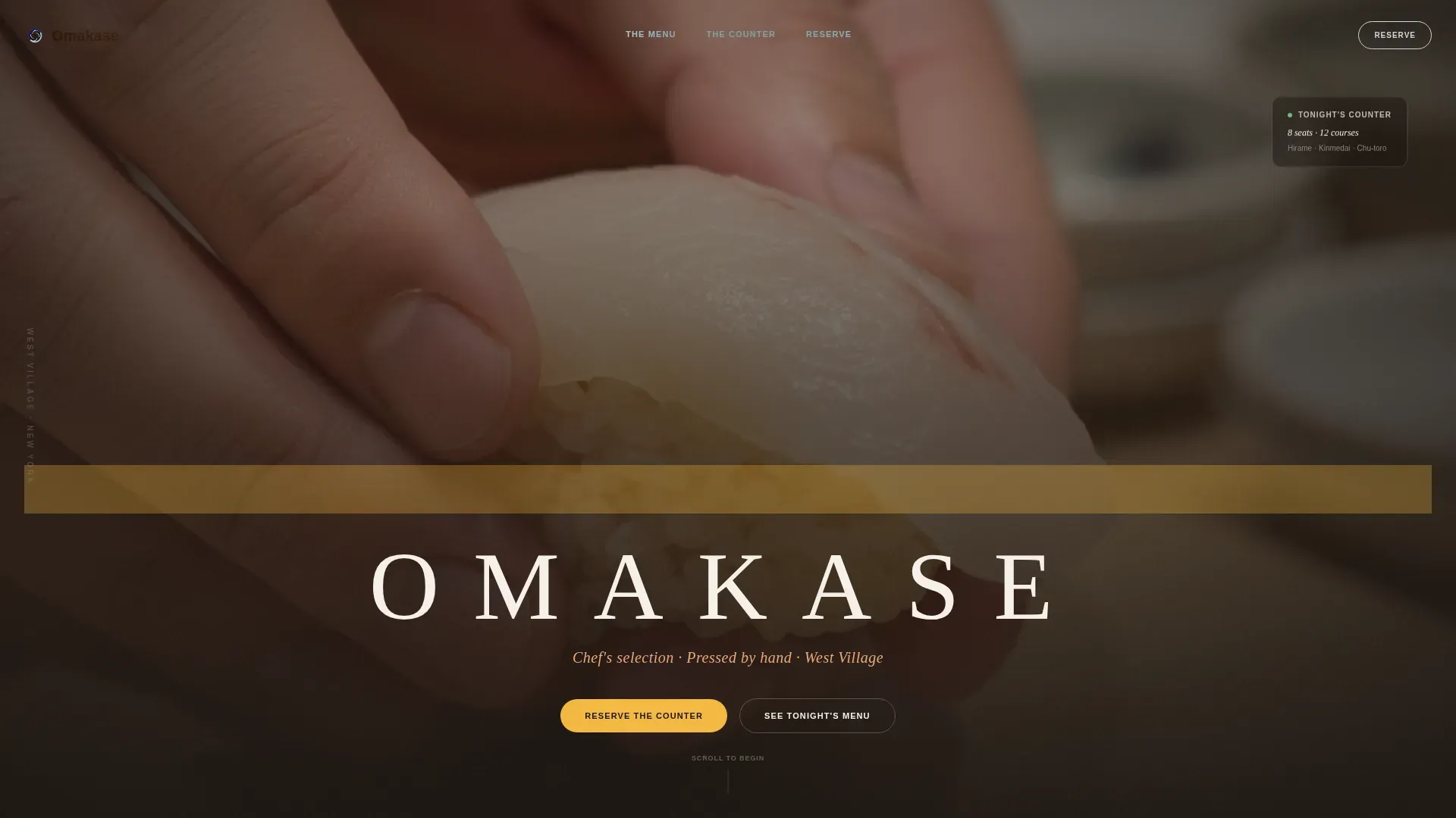 Warm Artisan Sushi Restaurant Landing Page Template
