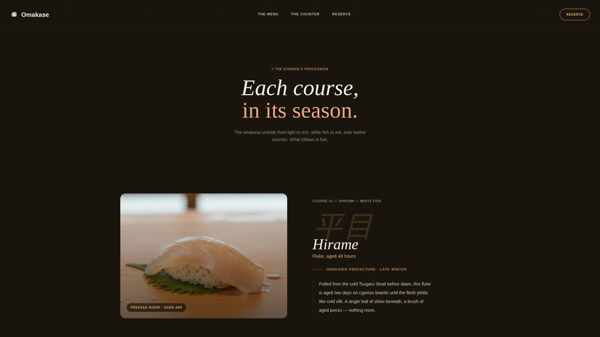 Warm Artisan Sushi Restaurant Landing Page Template