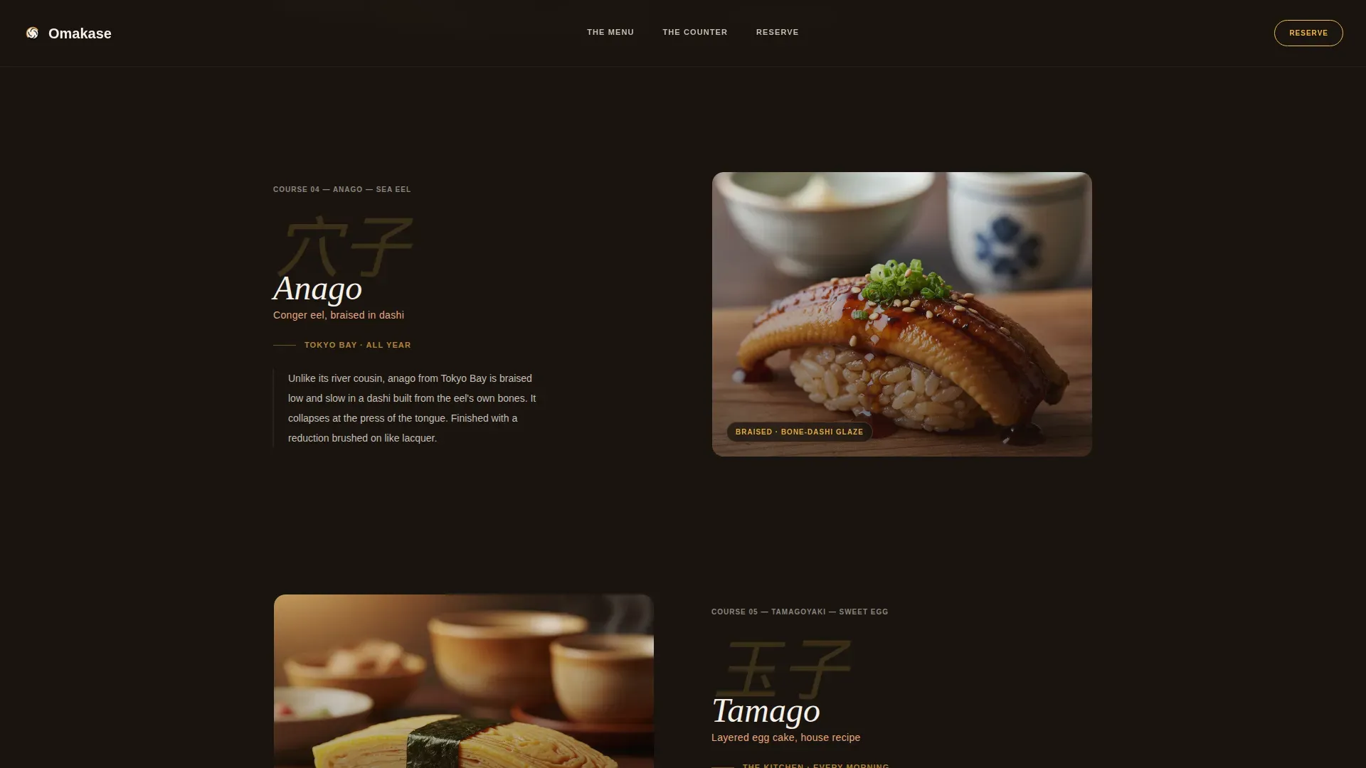 Warm Artisan Sushi Restaurant Landing Page Template