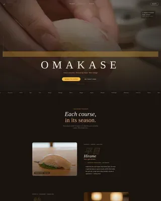 Warm Artisan Sushi Restaurant Landing Page Template