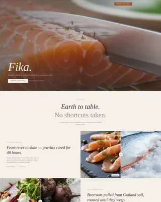 Swedish Catering Landing Page Template | Haute Craft