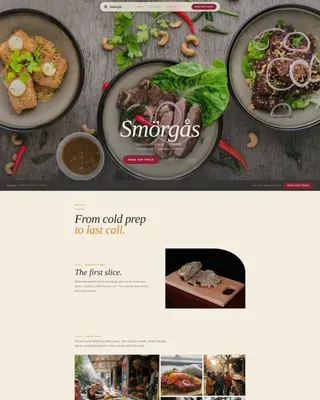 Artisan Swedish Food Truck Landing Page Template