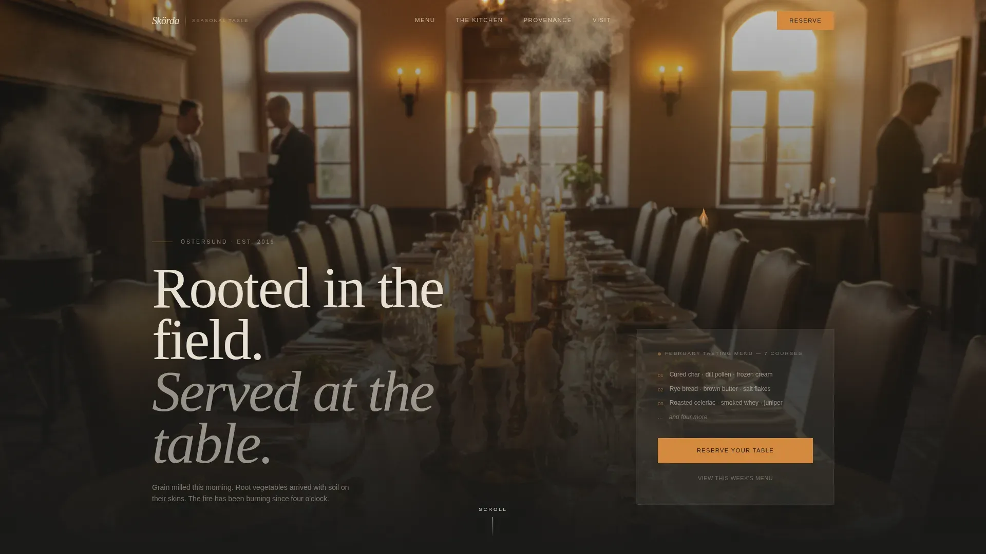 Nordic Restaurant Landing Page Template