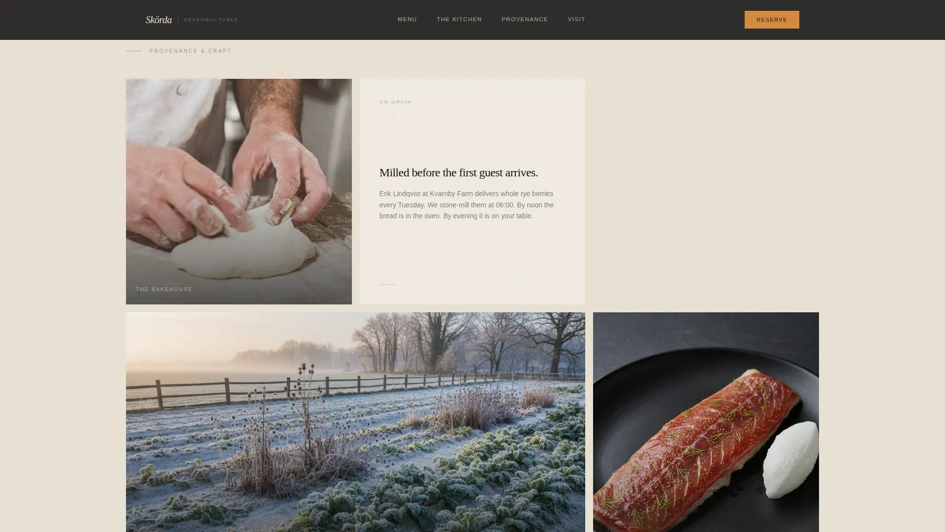 Nordic Restaurant Landing Page Template