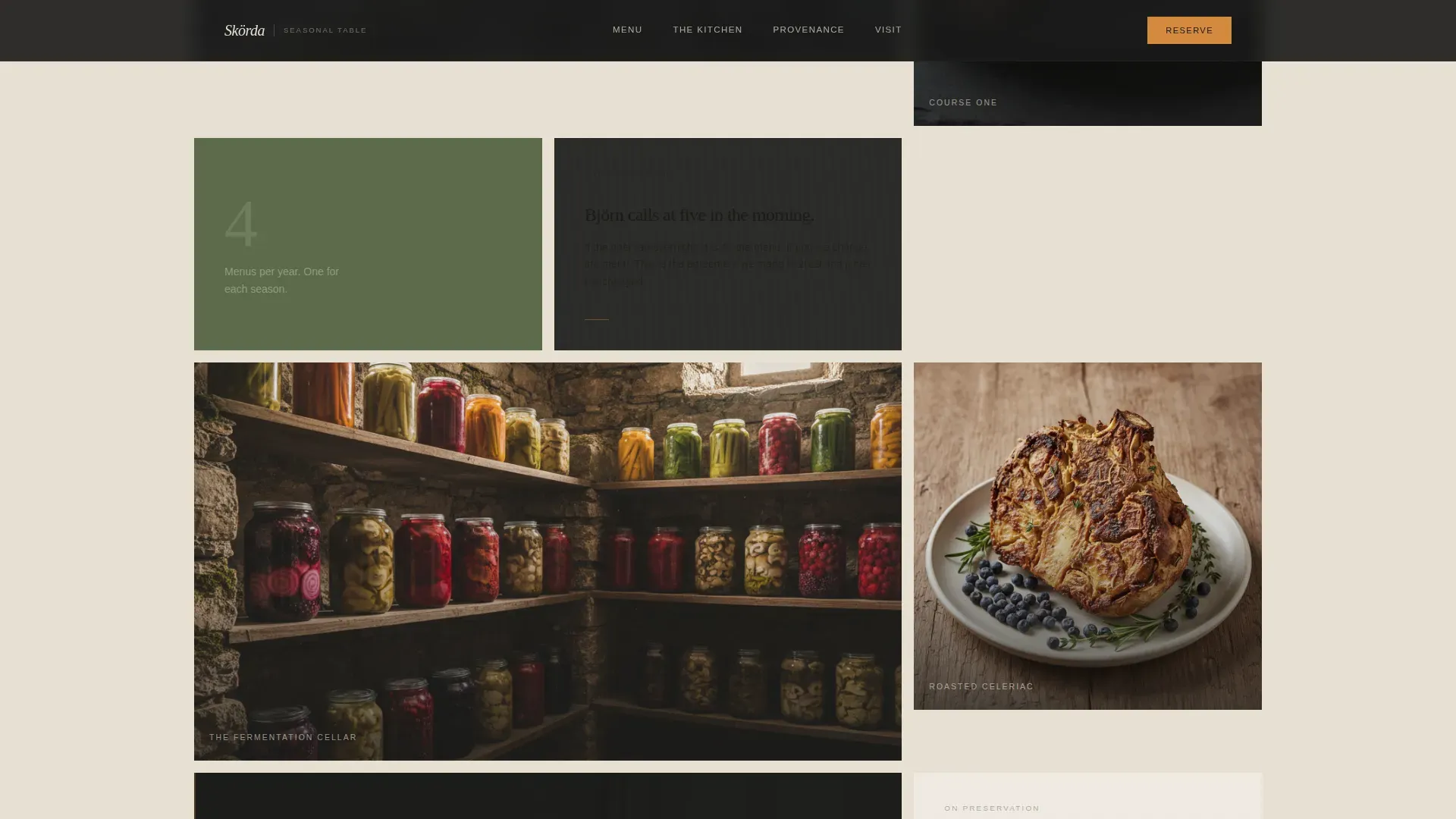 Nordic Restaurant Landing Page Template