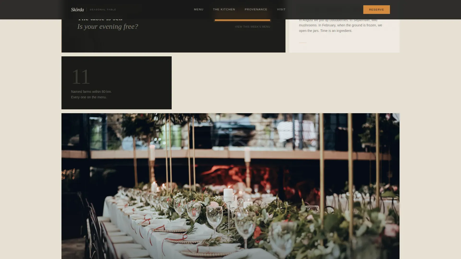 Nordic Restaurant Landing Page Template