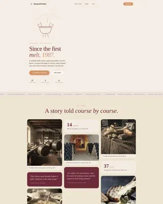Luxe Fondue Restaurant Landing Page Template
