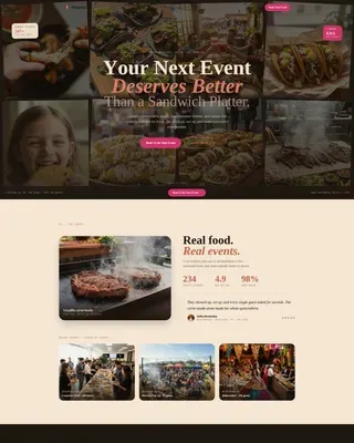 Bold Taco Catering Event Landing Page Template