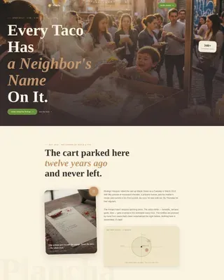 Neighborhood Taco Stand Order Ahead Landing Page Template