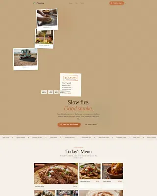Taco Truck Landing Page Template - Sunset Mesa Design