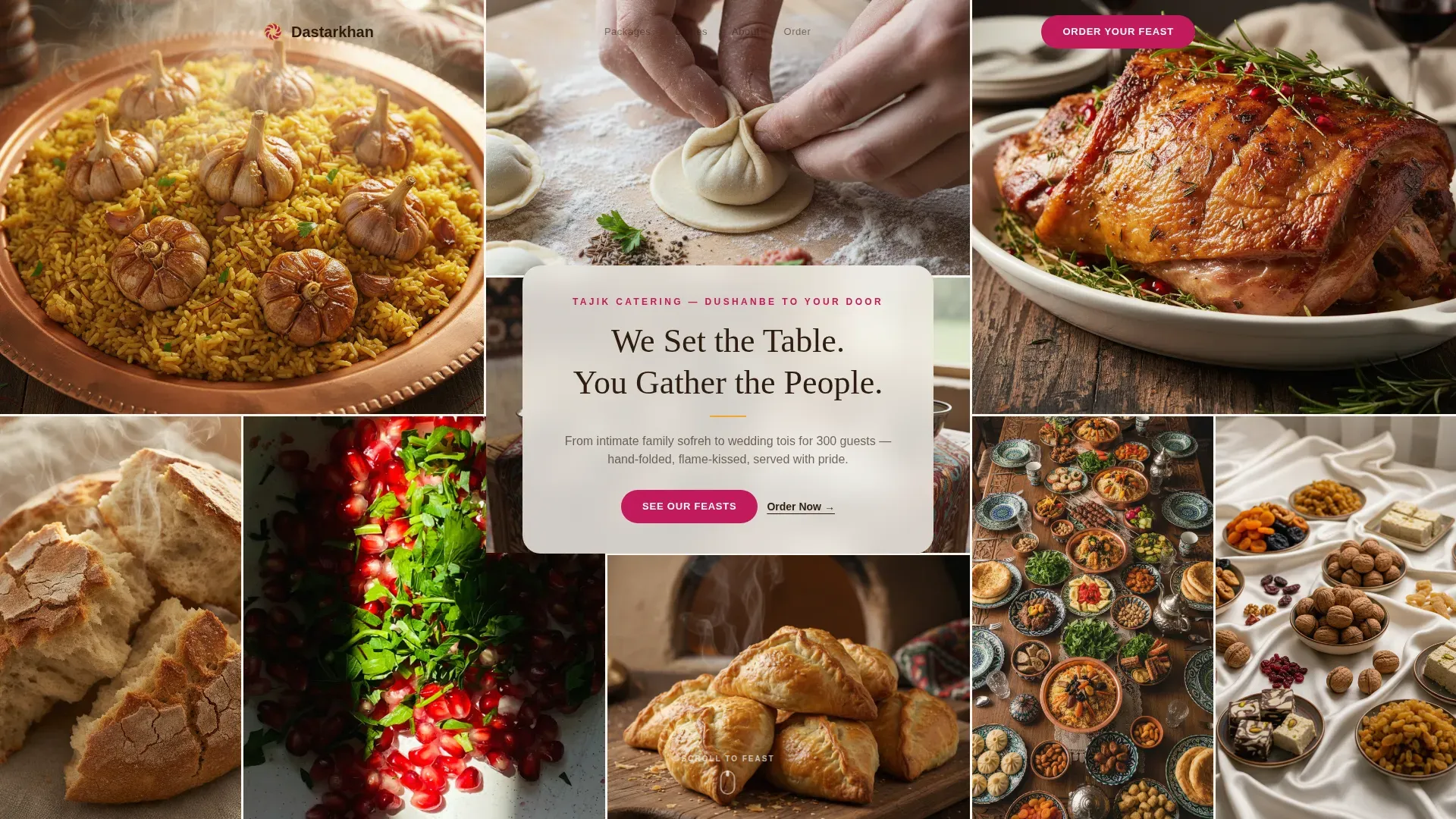 Luxe Tajik Catering Landing Page Template