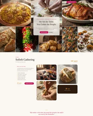 Luxe Tajik Catering Landing Page Template