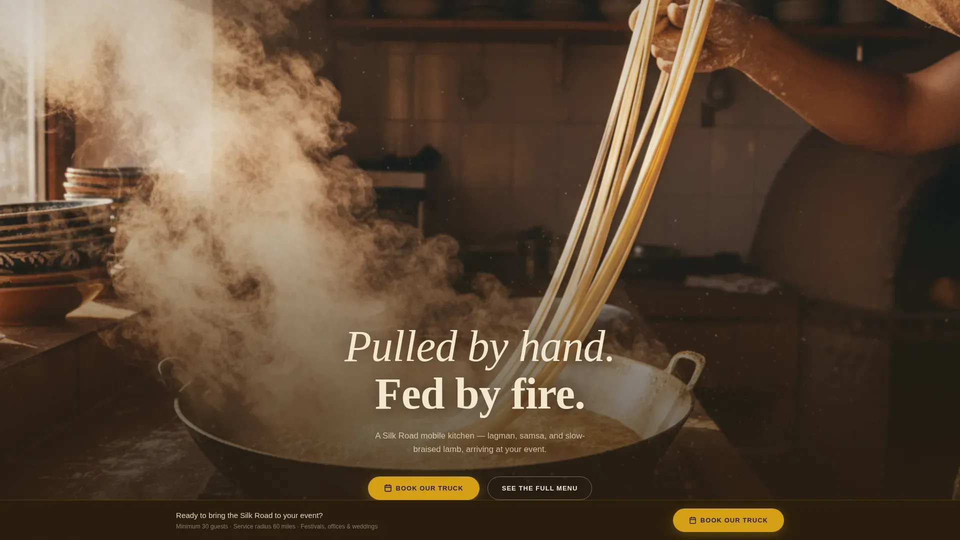Tajik Food Truck Landing Page Template