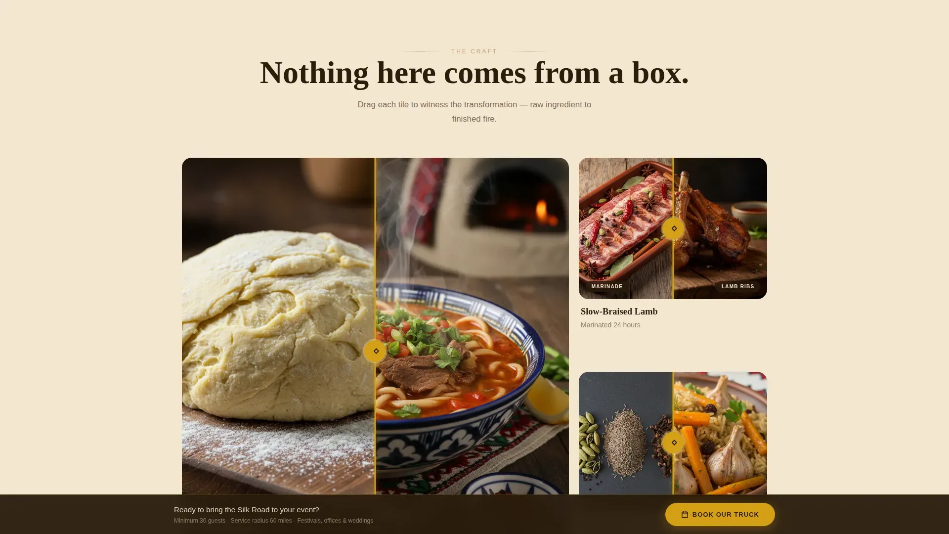 Tajik Food Truck Landing Page Template