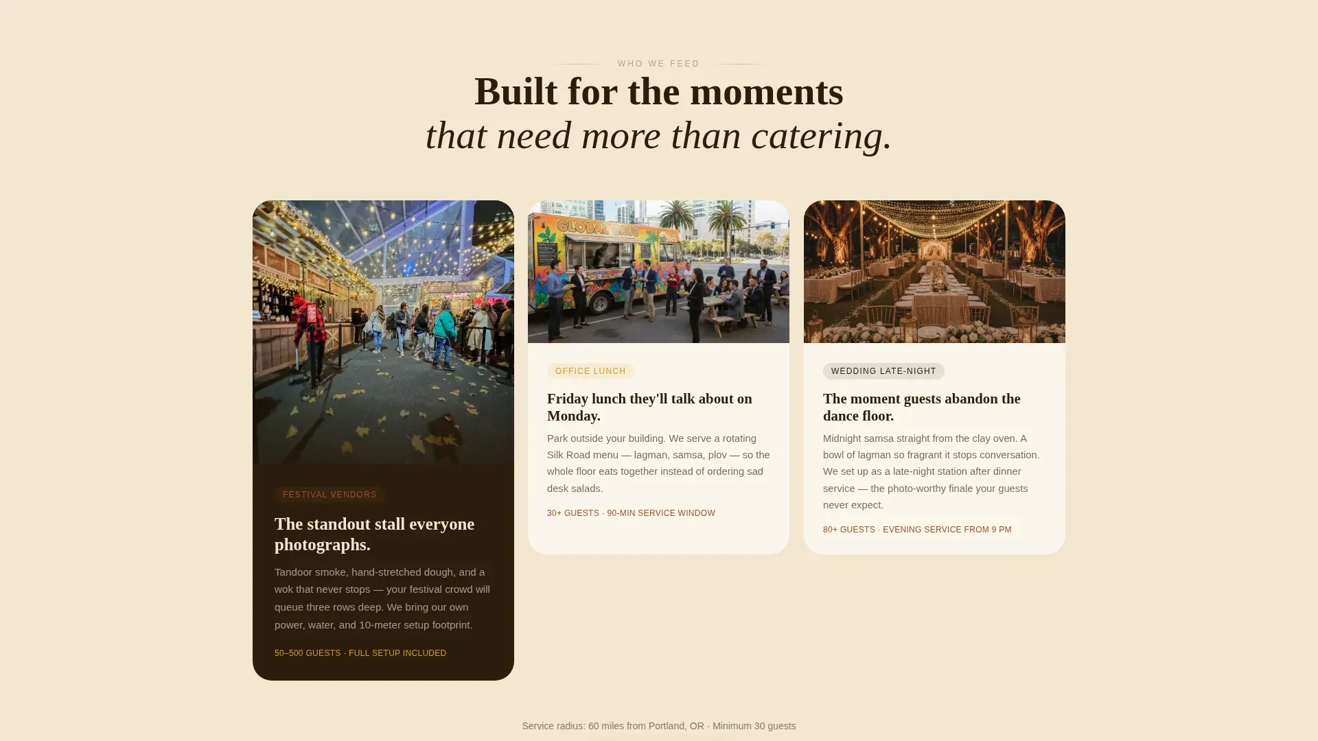 Tajik Food Truck Landing Page Template