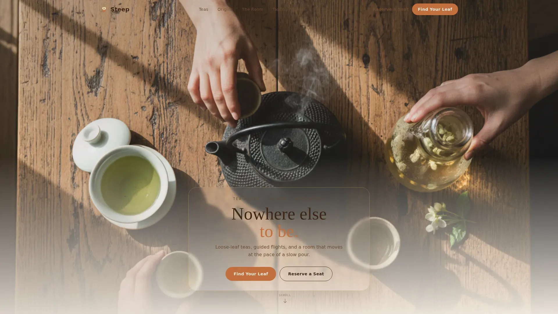 Artisan Tea House Landing Page Template