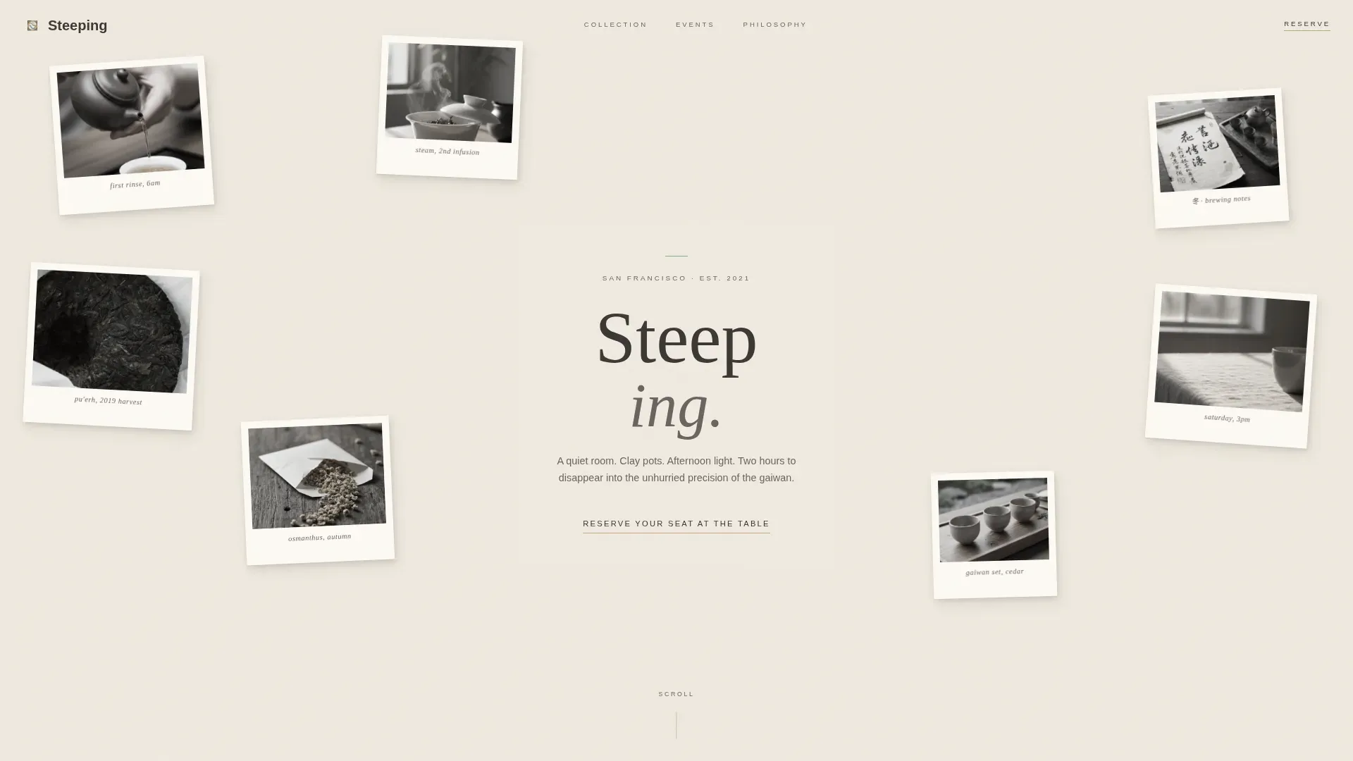 Tea House Event Registration Landing Page Template