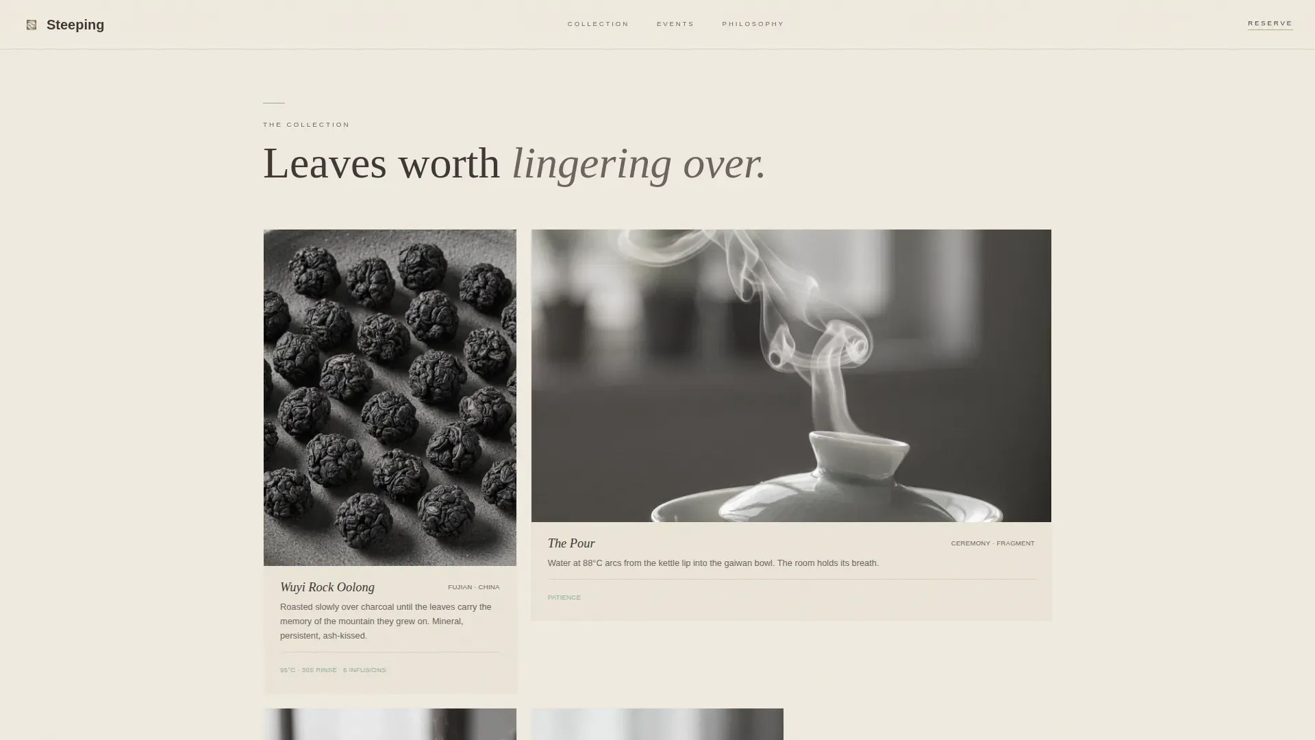 Tea House Event Registration Landing Page Template