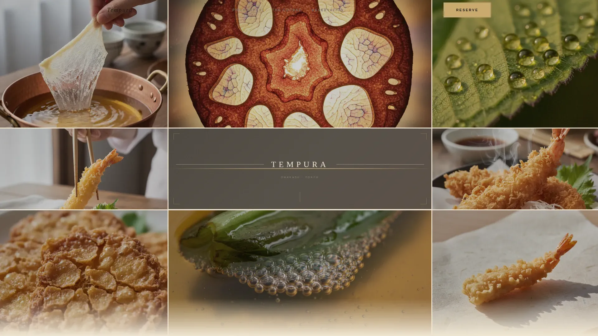 Luxe Omakase Reservation Landing Page Template
