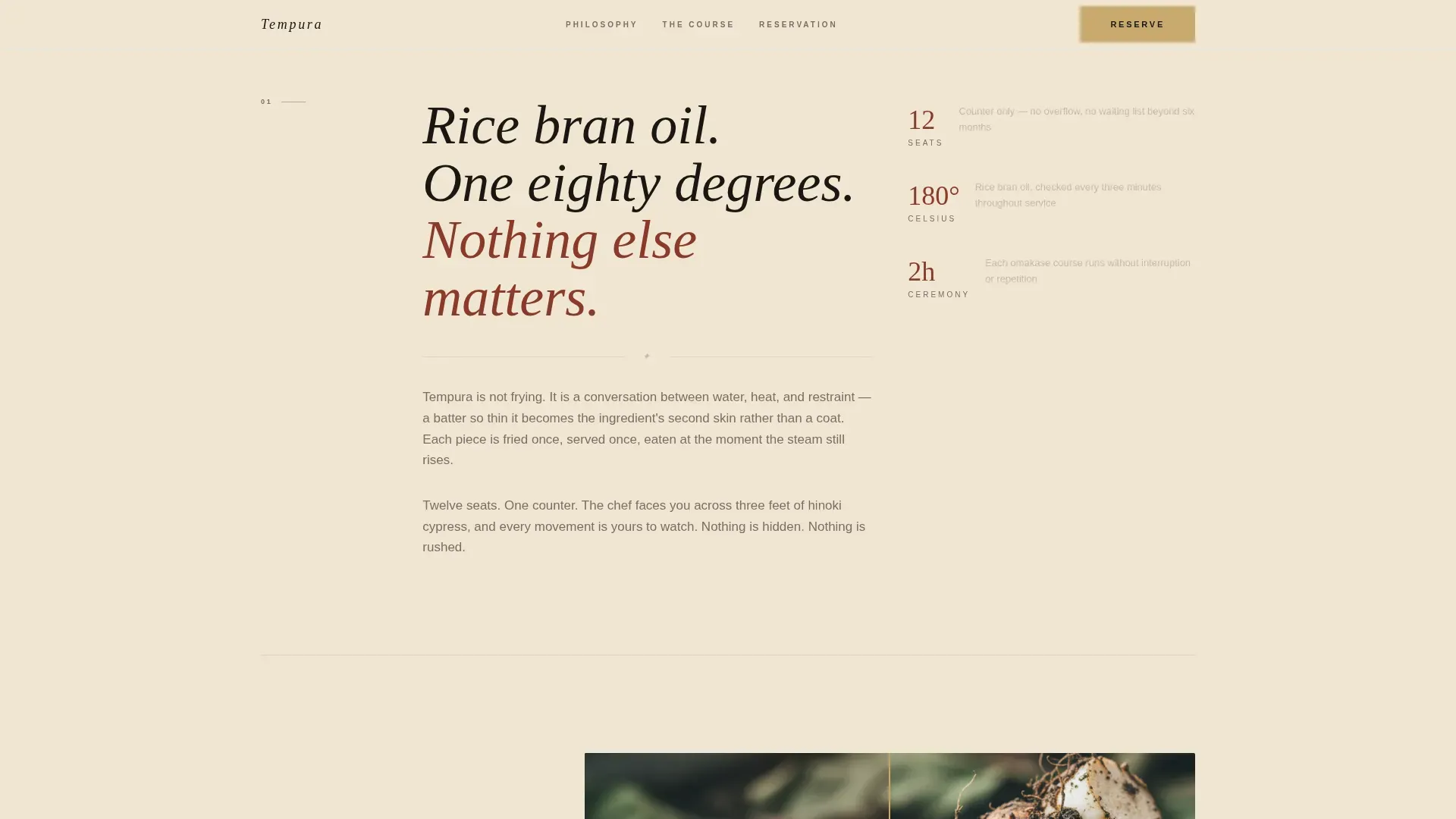 Luxe Omakase Reservation Landing Page Template