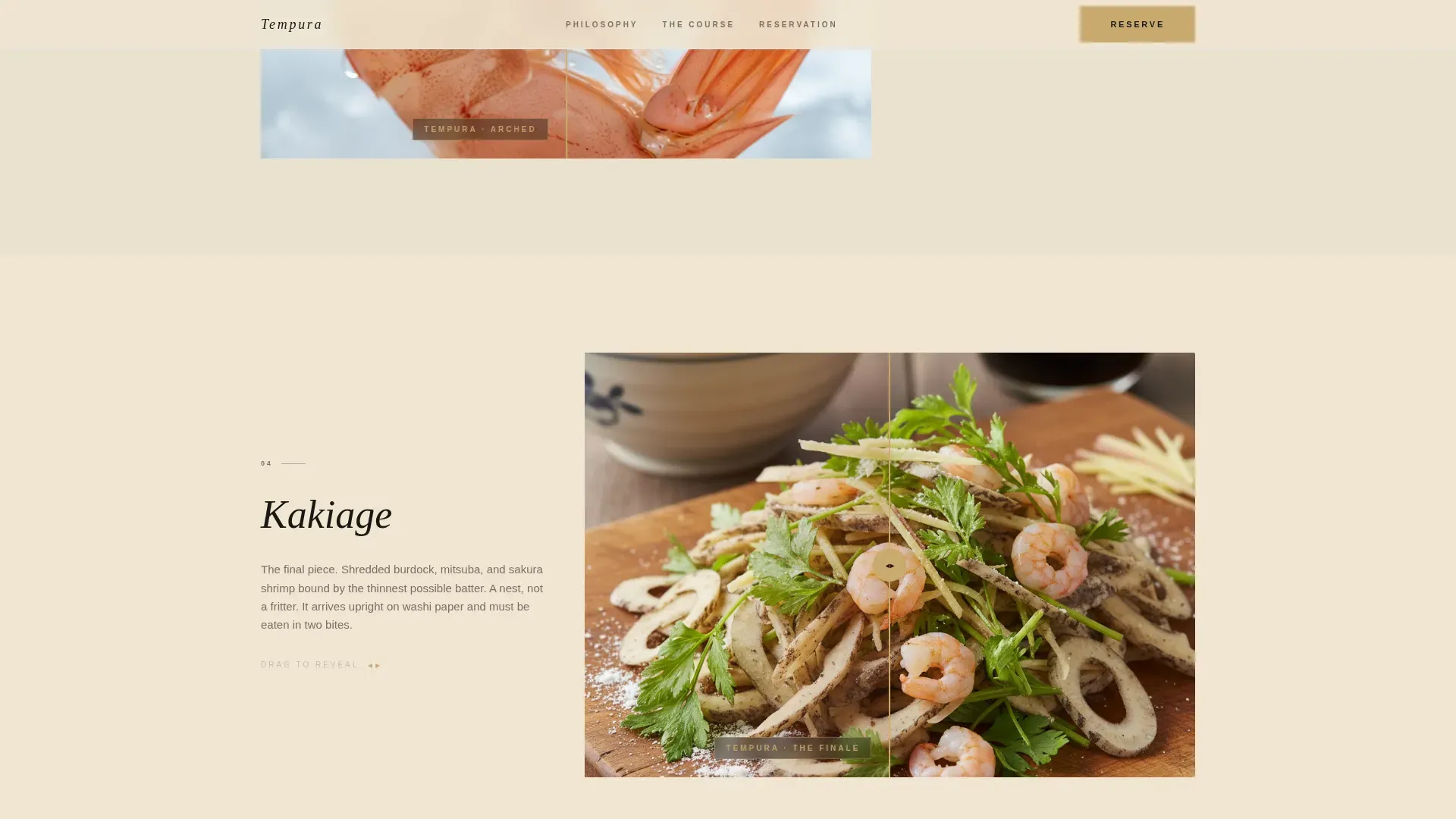 Luxe Omakase Reservation Landing Page Template
