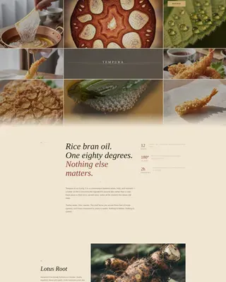 Luxe Omakase Reservation Landing Page Template