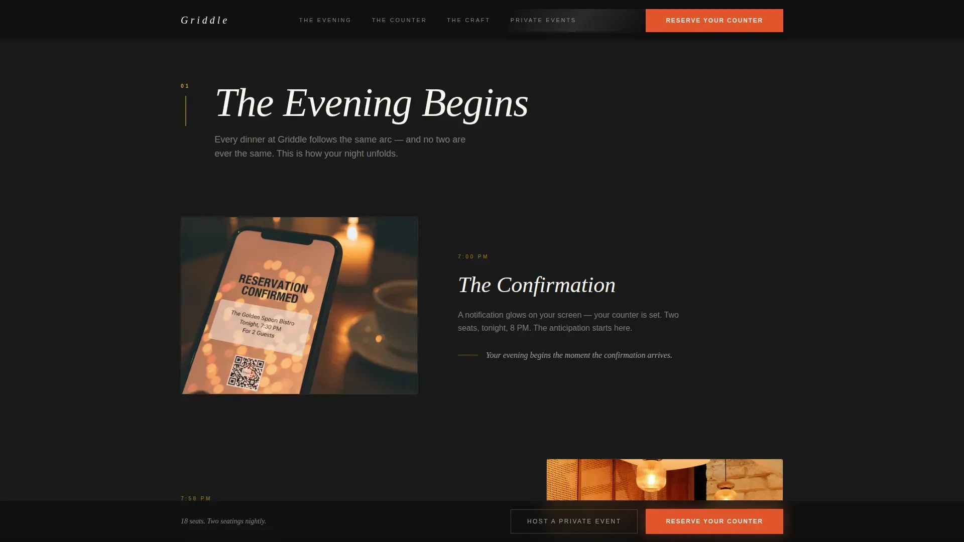 Teppanyaki Event Reservation Landing Page Template