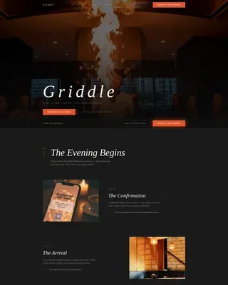 Teppanyaki Event Reservation Landing Page Template