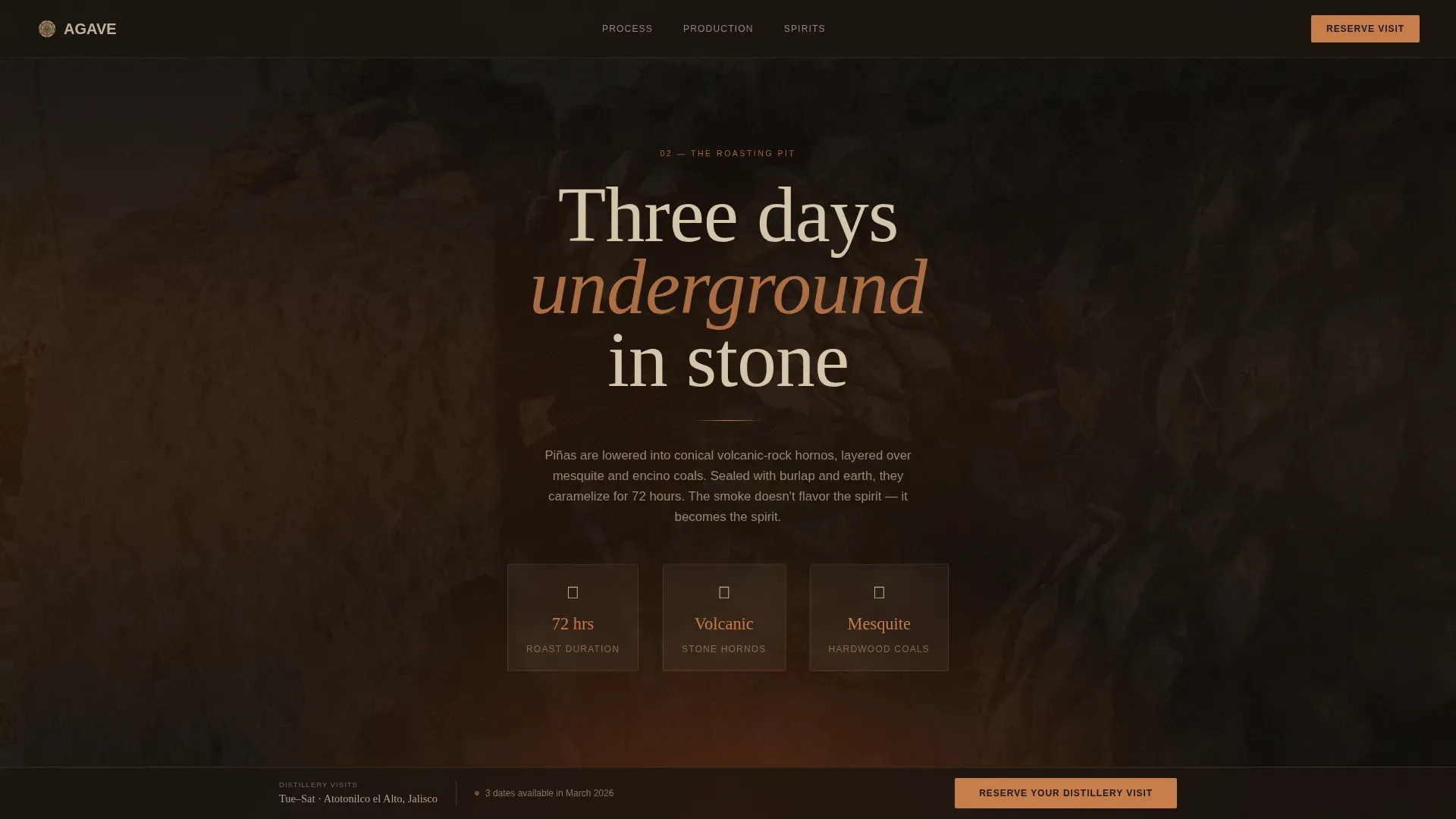 Immersive Distillery Booking Landing Page Template