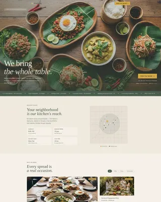 Thai Catering Service Landing Page Template