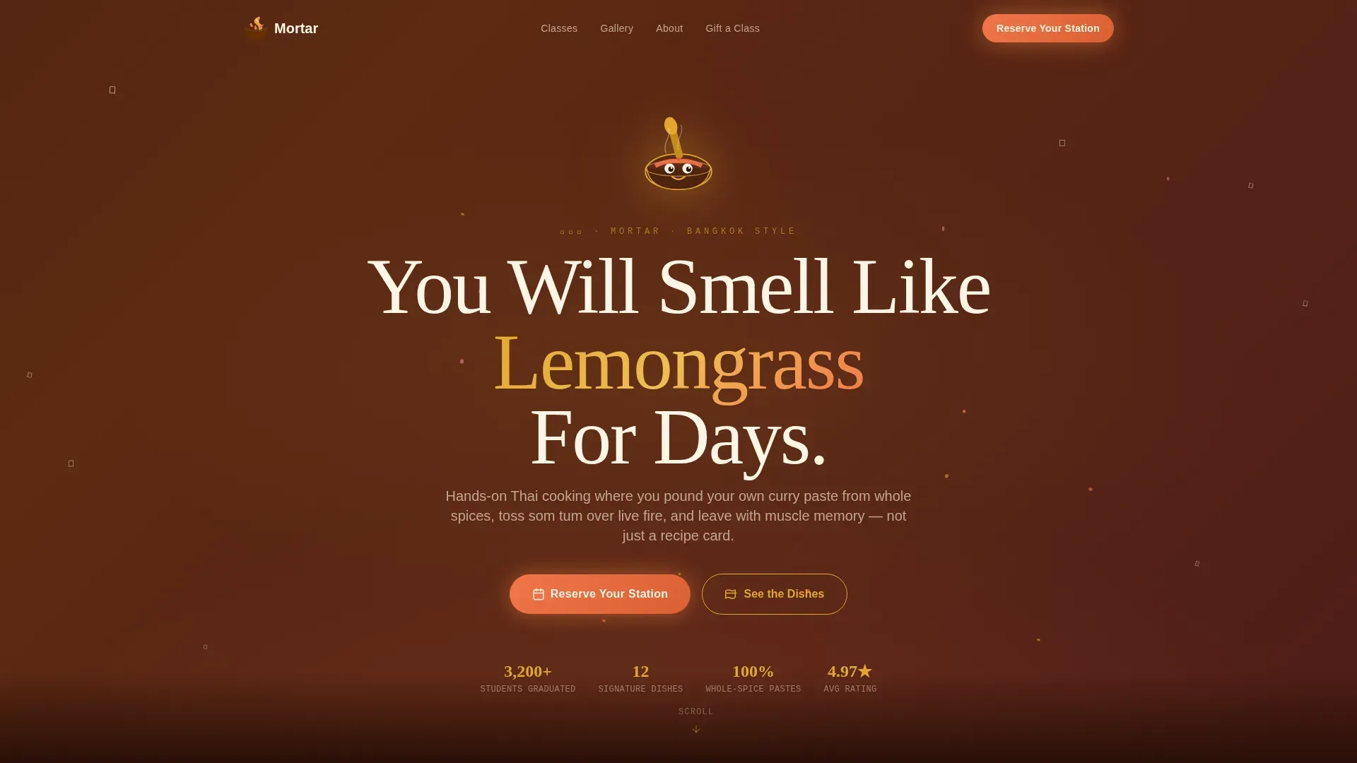Thai Cooking Class Landing Page Template