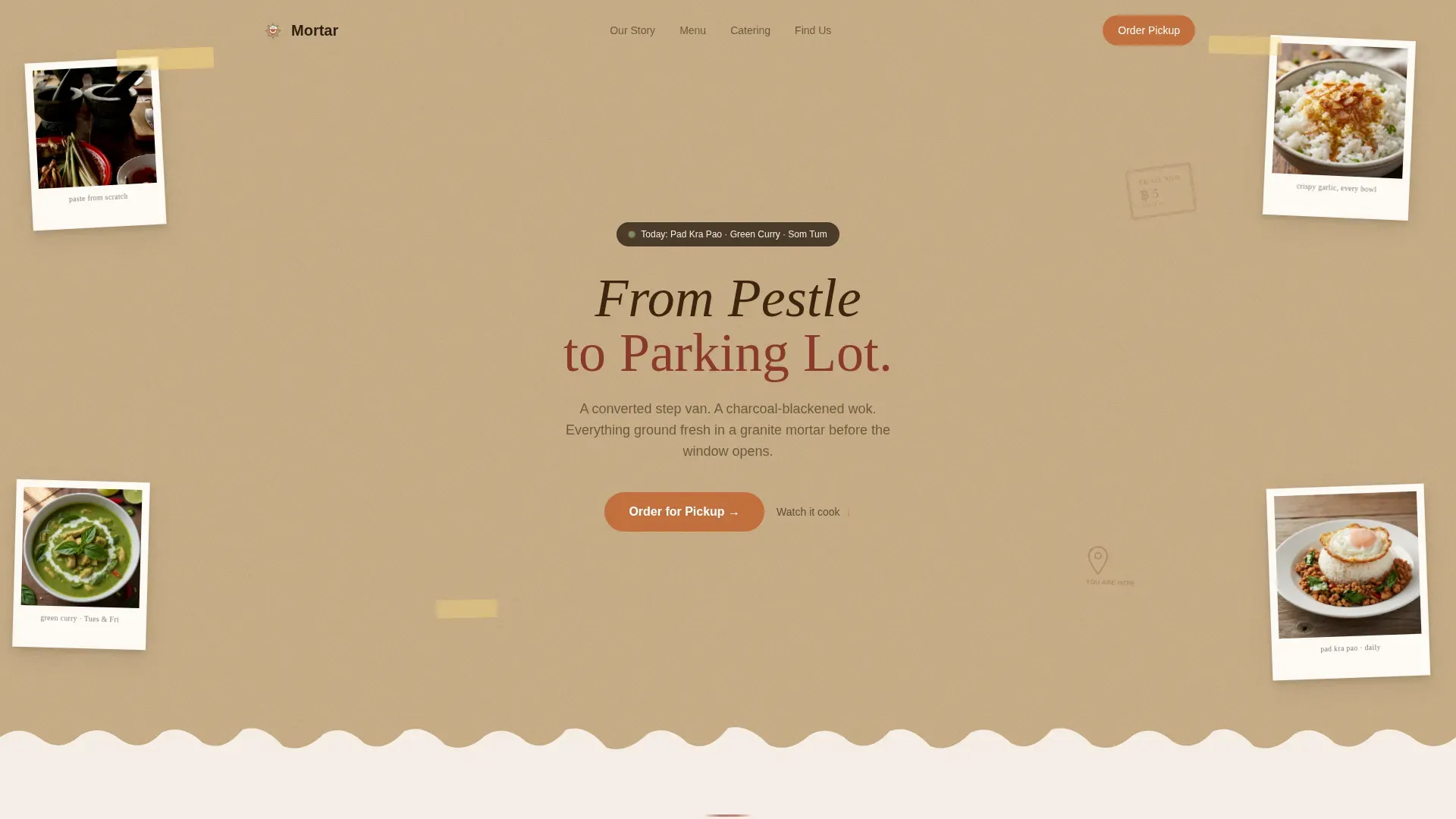 Thai Food Truck Landing Page Template