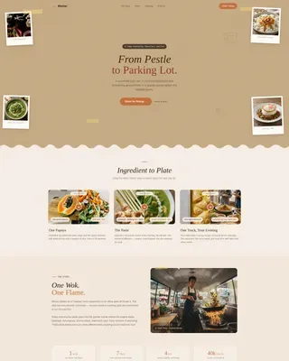 Thai Food Truck Landing Page Template