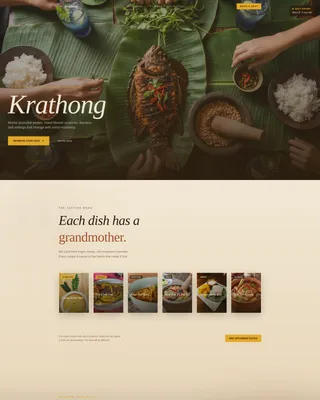 Thai Dining Booking Website Template