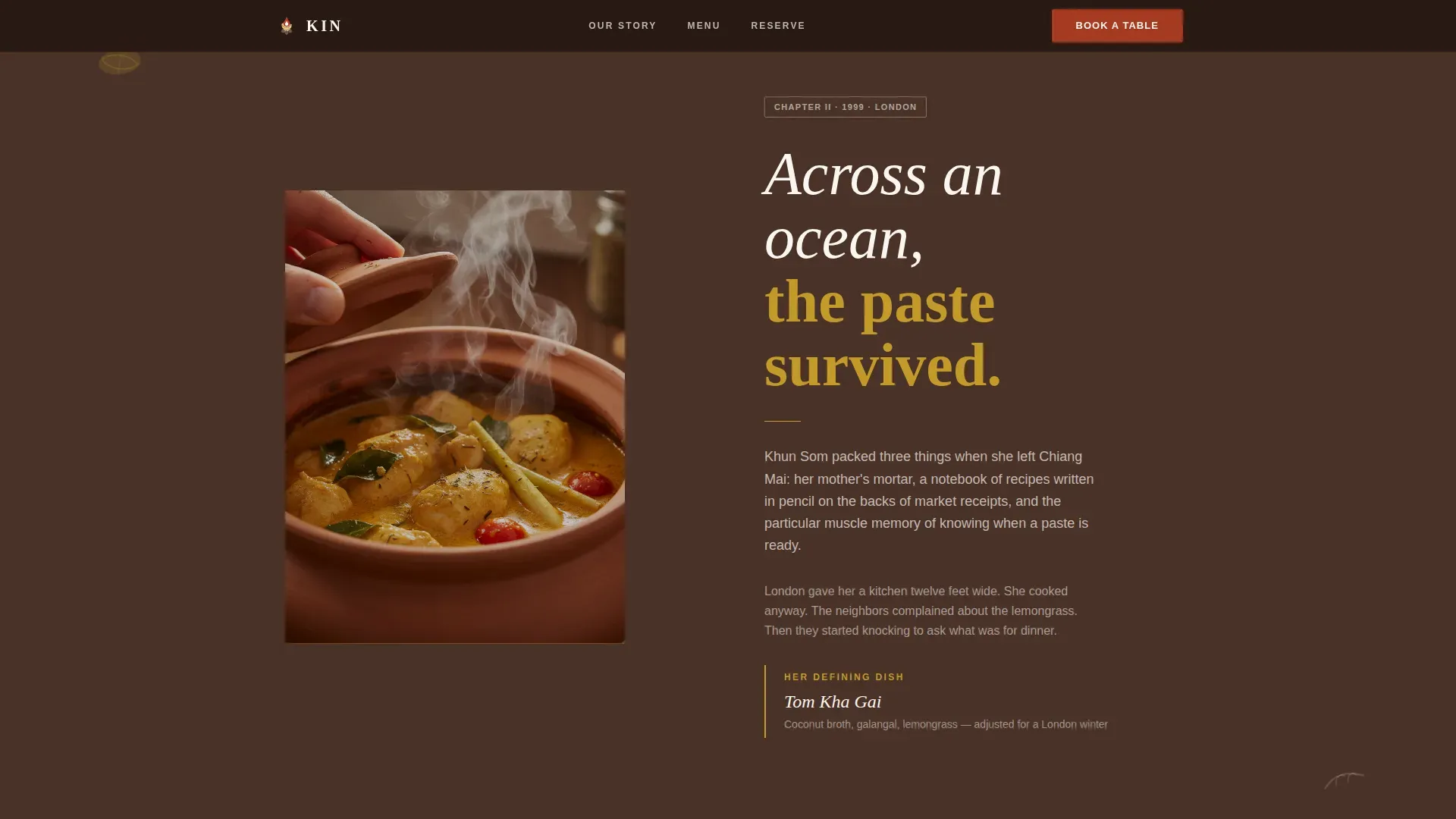 Specialist Regional & Ethnic Restaurant Professional Website Template