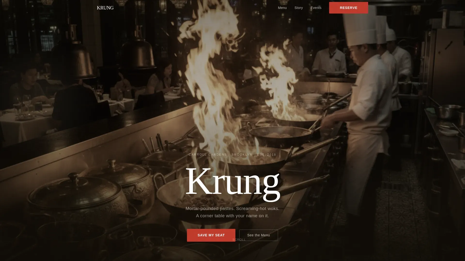 Thai Restaurant Event Registration Landing Page Template
