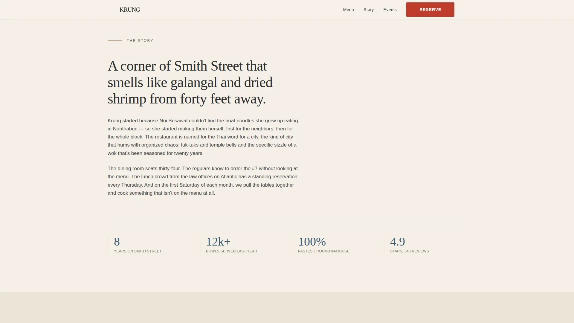 Thai Restaurant Event Registration Landing Page Template